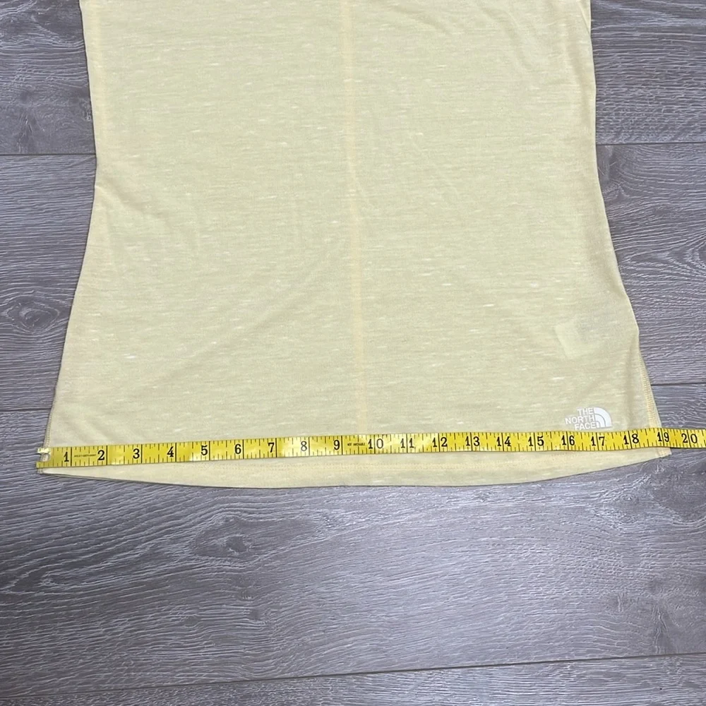 The North Face V-Neck Slub Cap Sleeve Tee Yellow M - Picture 7 of 12